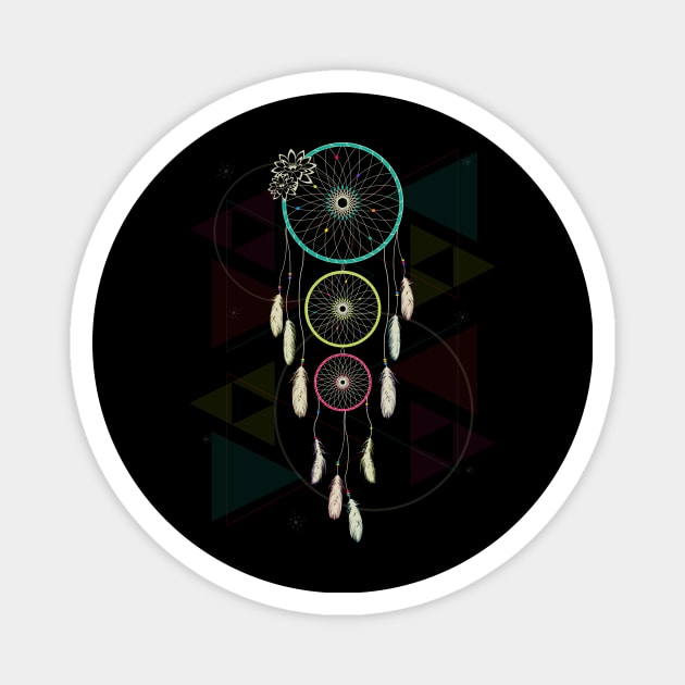 Psychedelic Dream Catcher Ambience Magnet by MellowGroove